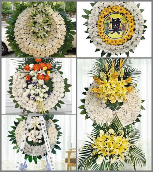 四川成都邛崃市水口镇白象村花圈速递
